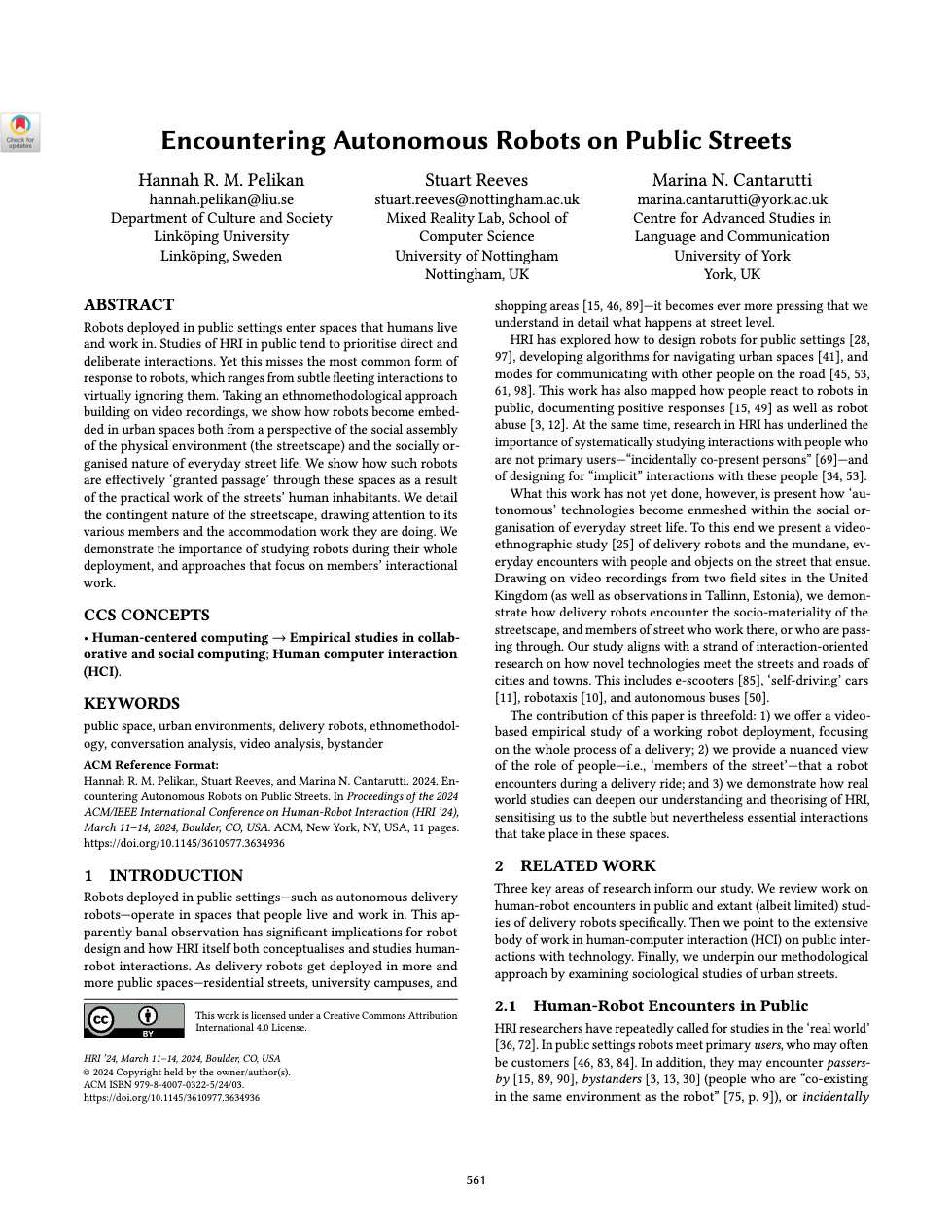 The first page of the paper