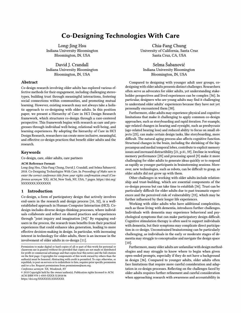 The first page of the paper